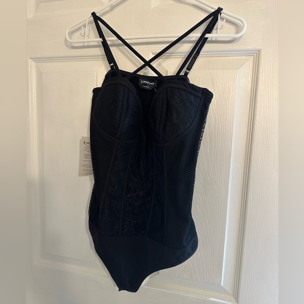 Bebe NWT Lace Bodysuit Size L